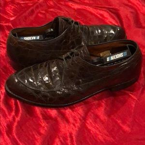 Vintage authentic alligator skin dress shoes
